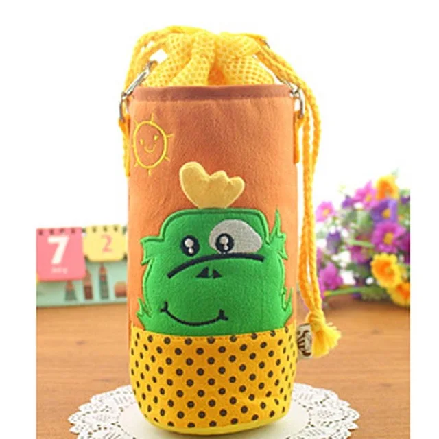 Детские 3D Мультяшные животные бутылки для воды термо сумка сохраняет тепло термос термоткань хранения изоляции сумки - Цвет: Yellow Frog