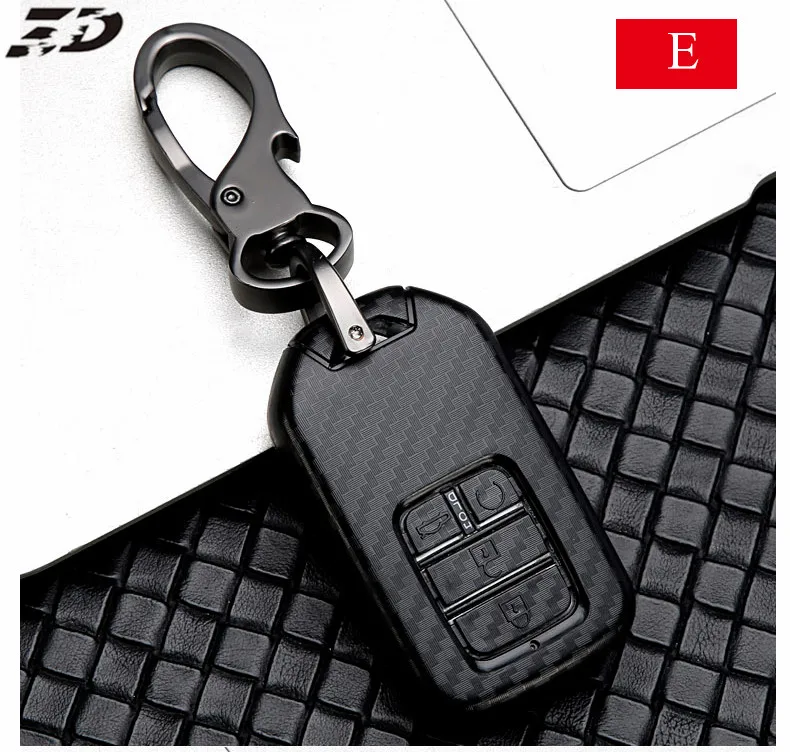 Чехол для ключей автомобиля из АБС-углеродного волокна для Honda Civic Fit CRV HR-V Odyssey Accord City Pilot Vezel Jazz BRV Fit Freed