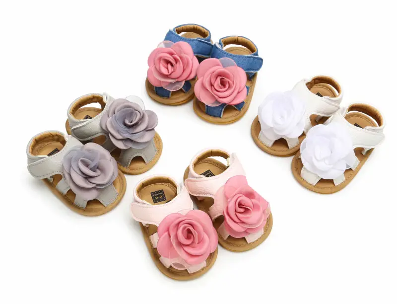 Baby Girl Ruffles Flower Shoes Sandles Summer Holiday Shoes Infant Prewalker