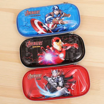 

Disney Spiderman character pencil pouch Captain America iron Man Student school supplies Stationery box Boy gift
