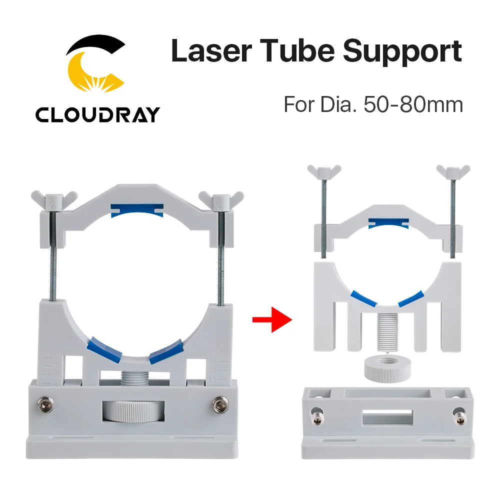 Co2 Laser Tube Holder Support Mount Flexible Plastic 50-80mm for