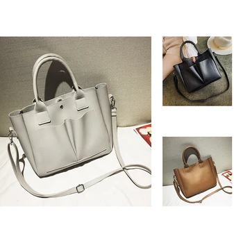 

Fashion Pu Leather Laptop Bag Simple Handbag Ladies Shoulder Bag Casual Handbag Retro Lady Crossbody Bag
