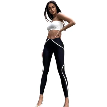 

2020 Drawstring Solid Empire Bandage Pencil Pants sweatpants Womens Skinny Stretch Streetwear Sheath Trousers Elegant Pants