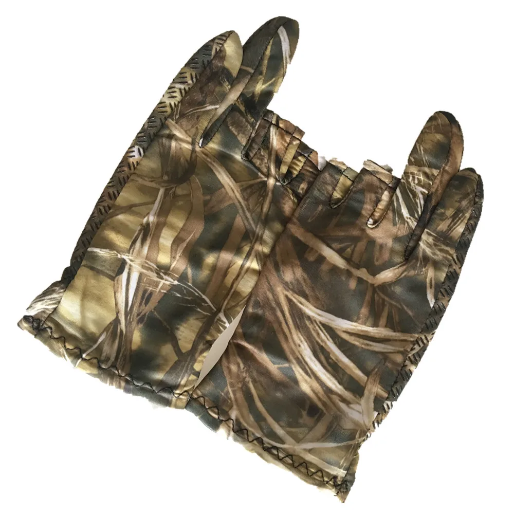 Перчатки без пальцев для охоты камуфляжные эластичные перчатки летние перчатки для рыбалки водонепроницаемые противоскользящие дышащие камуфляжные перчатки Удобная перчатка