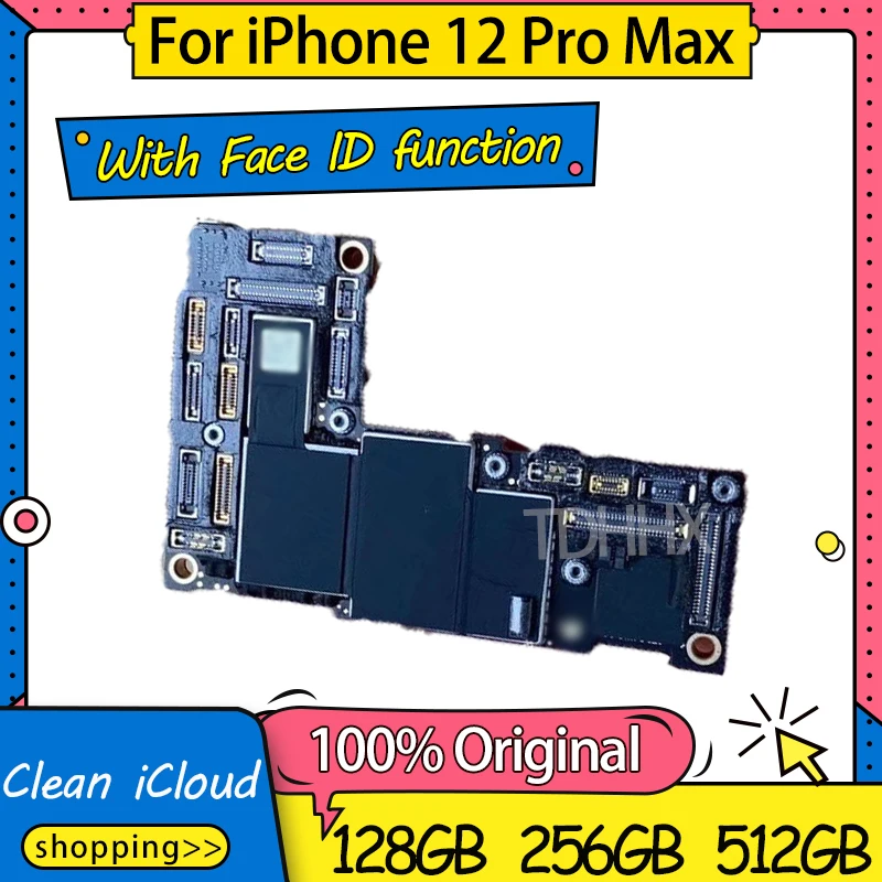 Разблокированная материнская плата для iPhone 12 Pro Max с распознаванием лица новейшей системой IOS|Антенны