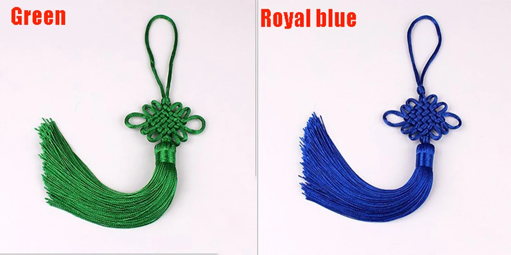 2/5/10/20PCS handgemachte chinesische Knoten Glück Quasten Satin Seide Zahnseide Quaste für Neujahrsgeschenke Frühlingsfest DIY Handwerk Dekor – Detail 13