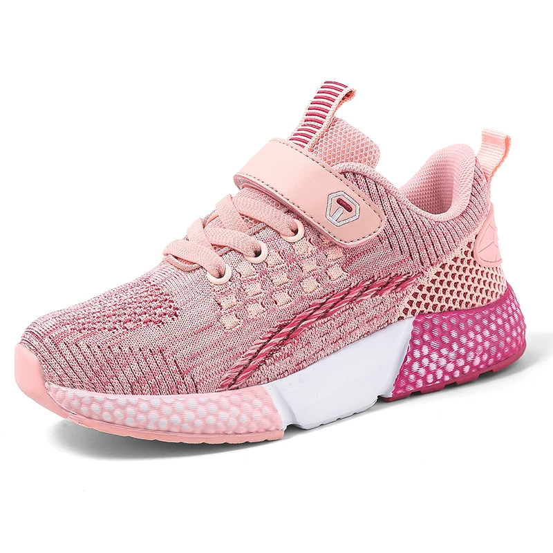 Детские кроссовки для бега; детская спортивная обувь; Tenis Infantil; корзина для обуви для мальчиков; легкая дышащая обувь для девочек; Chaussure Enfant - Цвет: Розовый