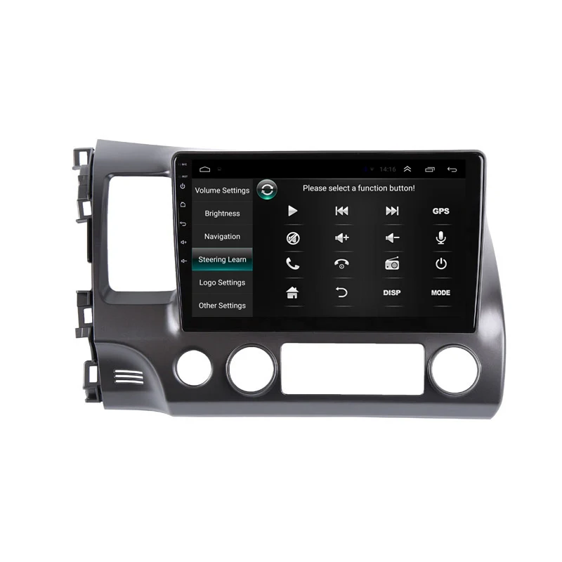 1" 2.5D ips Android 9,1 Автомобильный мультимедийный dvd-плеер gps для Honda Civic 2004 2005 2006-2011 2007 компактное минирадио 32EQ стерео навигации