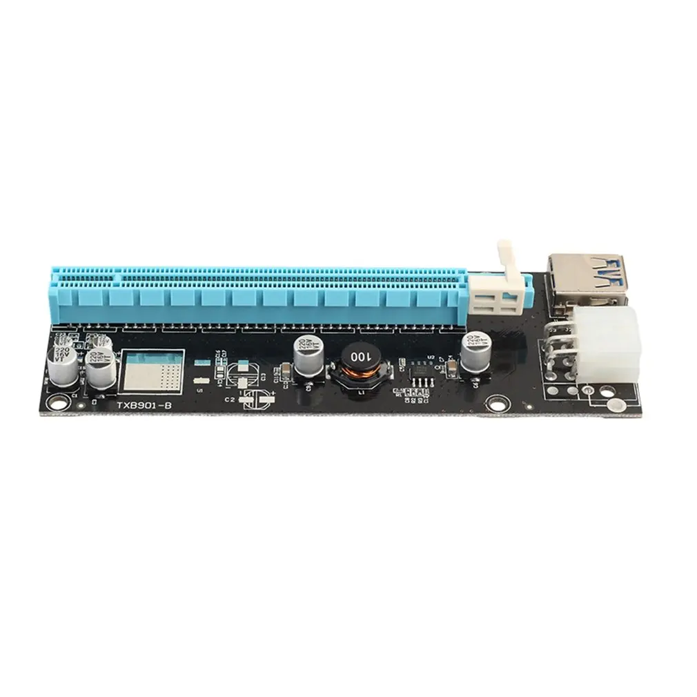 Мини PCI-E Express PCI-E Riser Card 1Х до 16Х с SATA 6pin кабелем USB 3,0 Riser для bitcoin Miner BTC машины