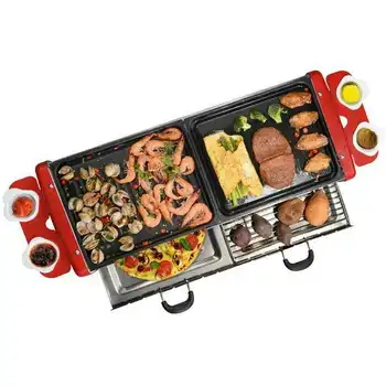 

Barbecue home smokeless barbecue bread barbecue double layer electric barbecue cape for mutton barbecue