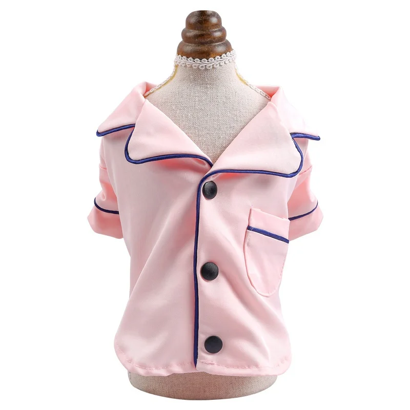 

Soft Silk French Bulldog Pajamas Summer Pet Dog Pajama For Small Dogs Shih Tzu Puppy Cat Clothes Pets Clothing Pijama