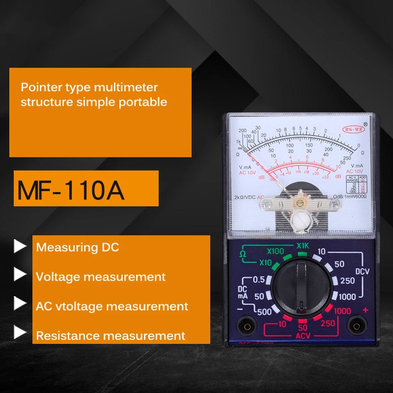 Мультиметр указатель безопасный точный указатель Voltimeter электрический AC/DC Омметр Вольтметр Амперметр мультиметр мульти тестер черный
