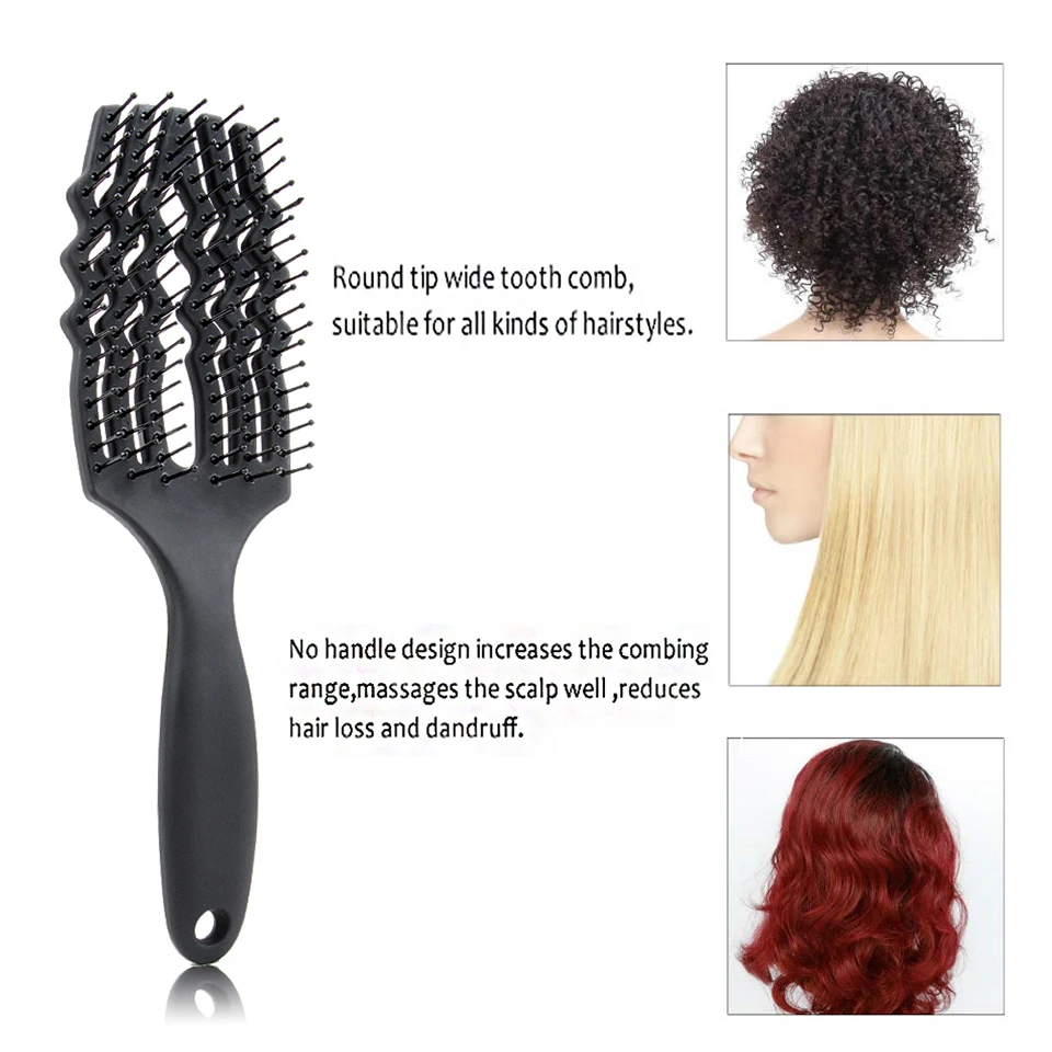 STYTON Hair Comb Women's Straightening Brush Anti Static Massage Scalp Hair Brush Curly Styling Tool Hairdressing Products