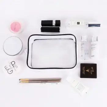 

2019 PVC Transparent Cosmetic Bags Women's travel Waterproof Clear Wash Organizer Pouch Beauty Makeup Case Wash Kit Wash Bag