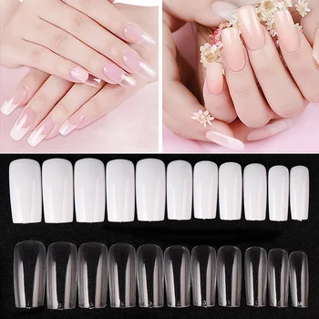 

500pcs Flat False French Nail Tips Nail Art Artificial Acrylic Manicure Set False Nail Piece Box Nail Art Manicure Set DIY*