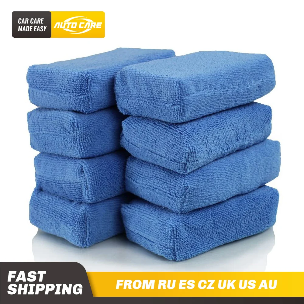 Microfiber Square Wax Applicator Pad 8pcs Ultra Soft Microfiber Premium Grade Polish Car Wax
