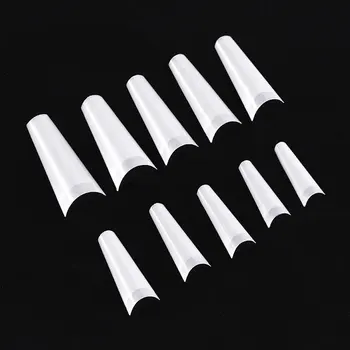 

Online Celebrity New Products Nail Tip Salon Tip a Fake PCs Natural Transparent Color White 500 Piece Refers to Nail Tip