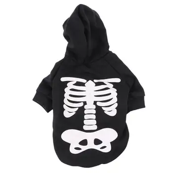 

Halloween Skeleton Dog Costumes Clothes Pet Jumpsuit for Small Medium Dogs