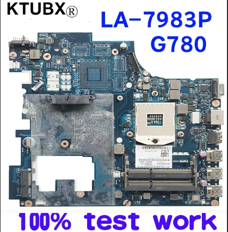 Для Lenovo G780 LA 7983P ноутбук материнская плата QIWG7 PGA989 HM77 DDR3 100% тесты