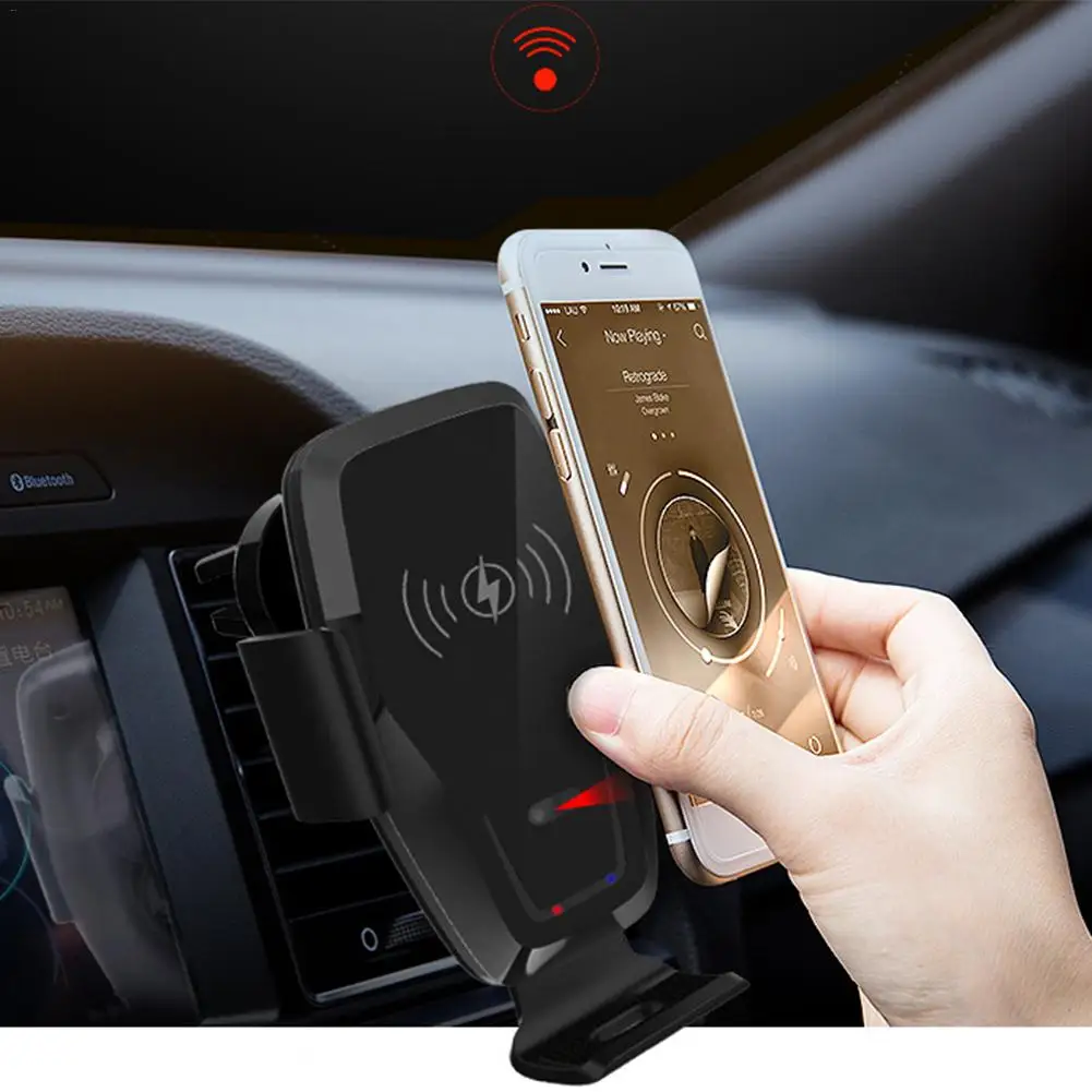 10 Вт быстрое автомобильное беспроводное зарядное устройство кронштейн Telefoonhouder автоматическое крепление авто зажима гравитационный инфракрасный индукционный датчик