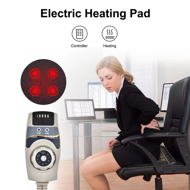 Natural Jade Tourmaline Infrared Heating Mat Electric Hot Massage Seat Pad Heated Therapy Warmer Cushion Pain Relief Relax Body 3