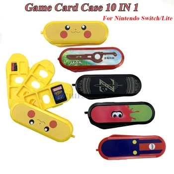 

2020 New 10 in 1 Game Card Storage Box for Nintendo Switch Lite NS Hard Shell Game Cards Case Accessories 7 Patterns