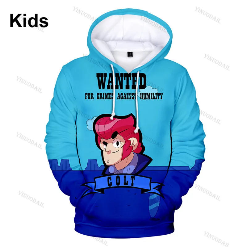 

Colt Shooting Game 3d Sweatshirt Browling Boys Girls Tops Hoodies Teen Clothes Shark Leon Star Children's Wear Kids Hoodie