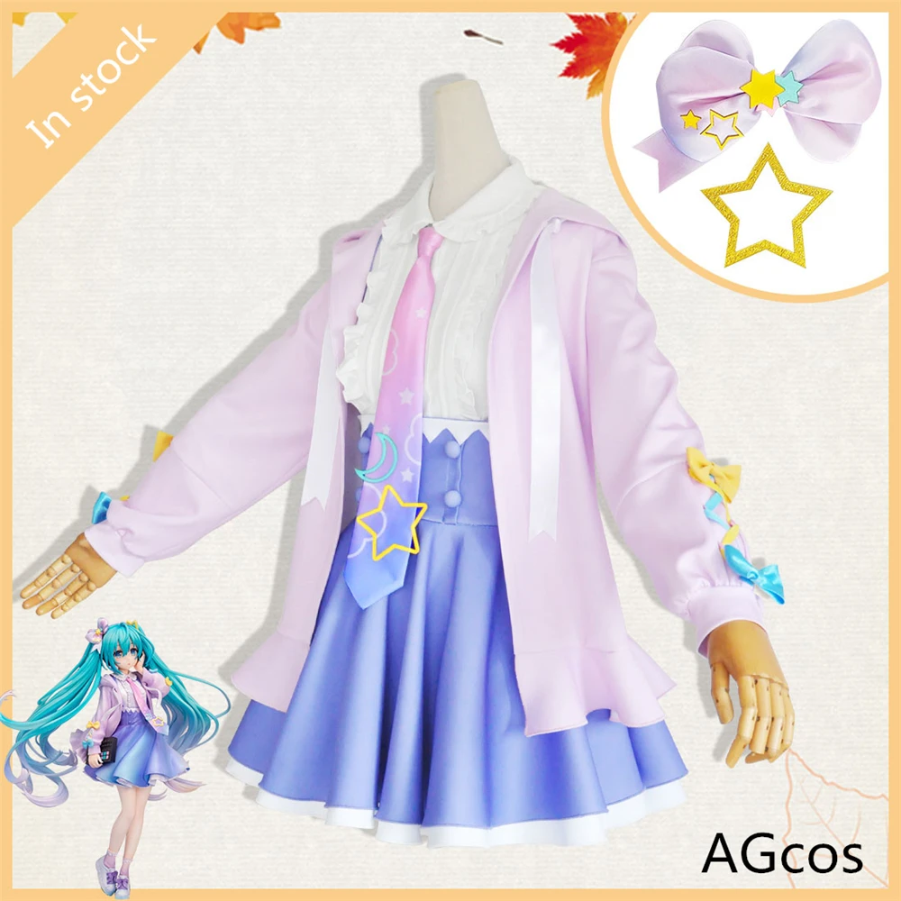 

AGCOS Miku 2021 Daily Suits Digital Stars Cosplay Costume Christmas Anime Miku Cosplay Dress