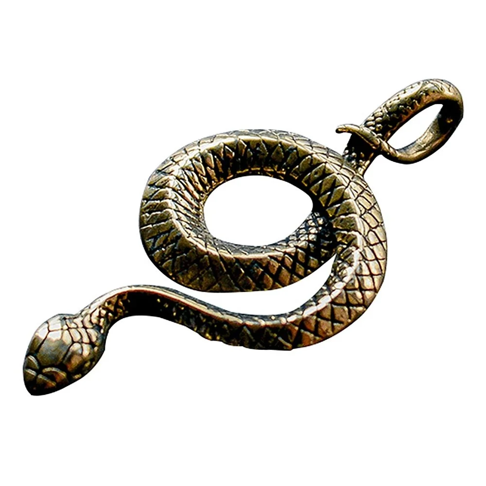 

Keyring Brass Keychain Snake Copper Clothing Accessories Luck Key Jewelry Car Gift
