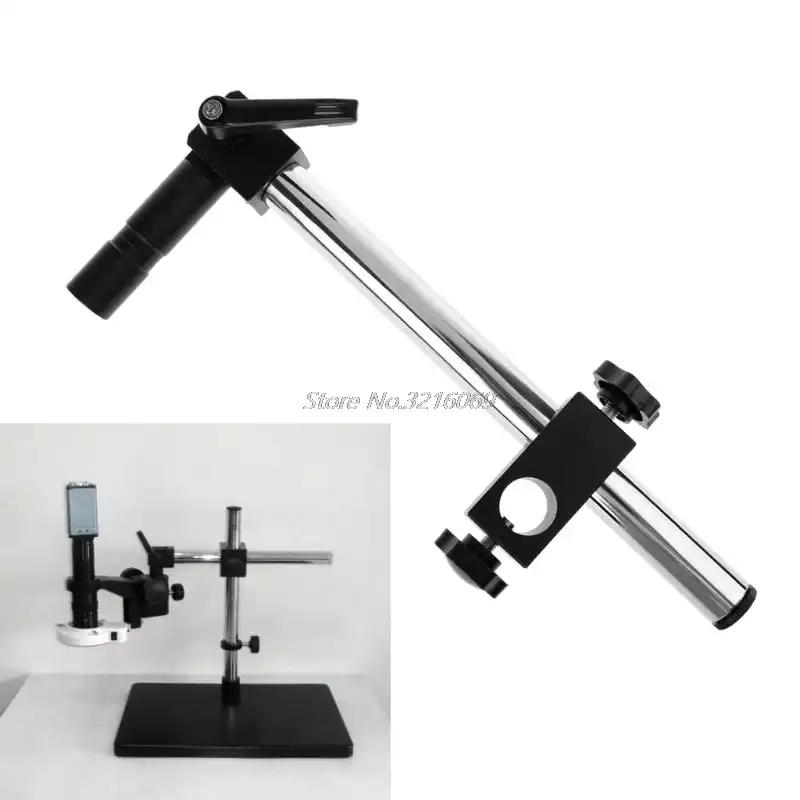 QUQUTWO Diameter 25mm Heavy Duty Arm Support for Video Industry Microscope Table Stand Silver+Black QUQUTWO Diameter 25mm Heavy Duty Arm Support for Video Industry Microscope Table Stand Silver+Black