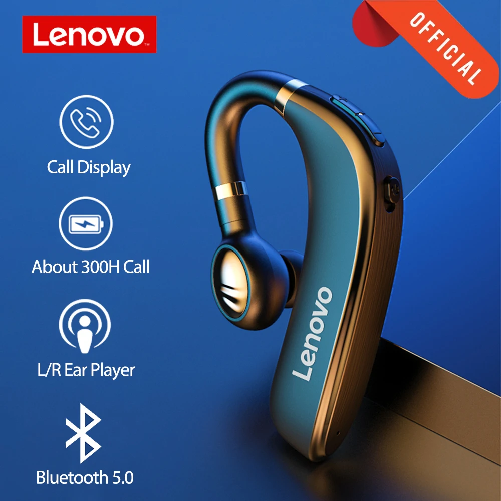 Earphone Bluetooth Ear-Hook Business Lenovo Hx106 Single-Ear Wireless with Mic