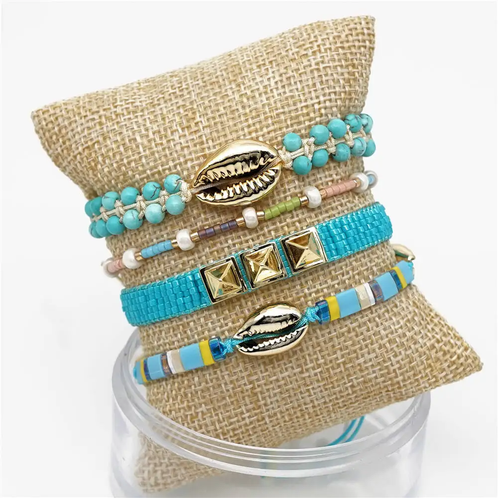 Shinus Miyuki Tila бисера оболочка браслета браслет bileklik Loom богемные Bijoux ручной работы Pulseras Mujer ювелирные изделия из натурального камня