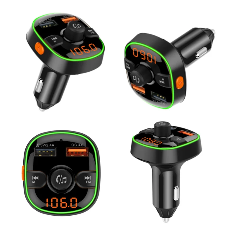 12V 24V BC52 Handsfree Car Kit Bluetooth 5 0 FM передатчик модулятор USB Музыка Аудио MP3 плеер