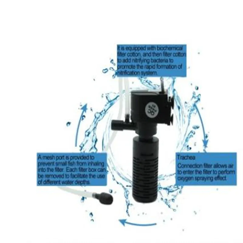 3W 300L/H Mini Submersible аквариум aquarium filter pump filtro acuario water Circulation Pump Fish Tank Internal Air Filter