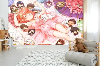 

[Self-Adhesive] 3D GinTama 717 Japan Anime Wall Paper mural Wall Print Decal Wall Murals Belly