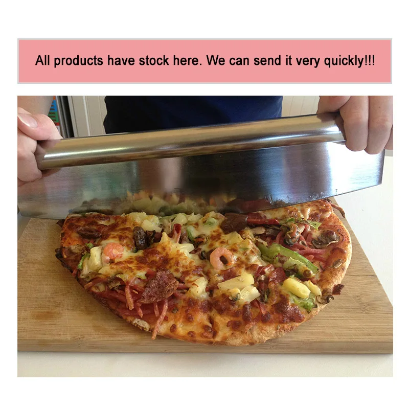 WALFOS 12 Inch Pizza Cutter Stainless Steel Rocking Pizza Chopper High Quality Kitchen Knife Design Cutter Tool