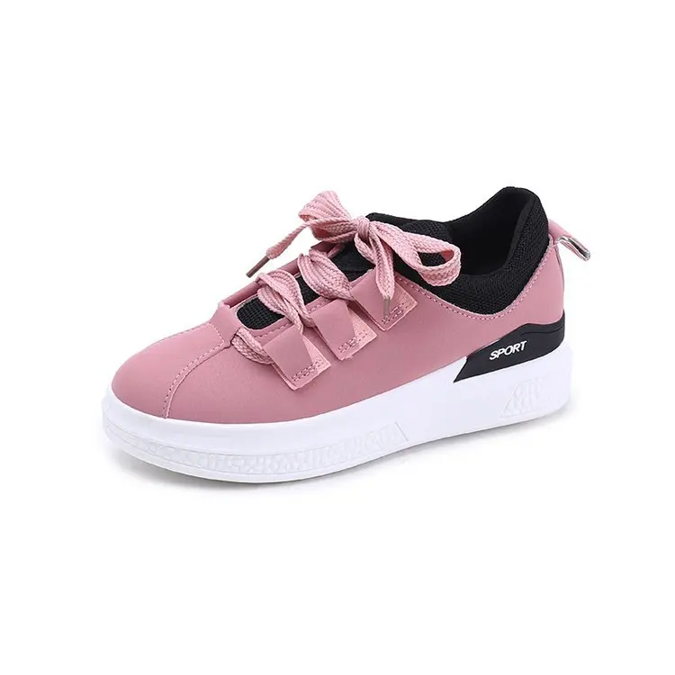 Winter New Style Korean-style Plus Velvet Casual Shoes Korean-style Fashion WOMEN'S Shoes Flat Top Shoes-Style Platform - Цвет: Розовый