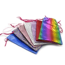 5 шт. 13x16,5 см Синтетическая кожаная сумка на шнуре Подарочная сумка для ежедневного фестиваля использование свадебные украшения, 5Yc3918