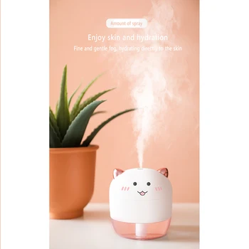 

Cute Car Mini Humidifier USB Humidifier With Led Light Portable Charging Aroma Atomizer For Bedroom 2.5W