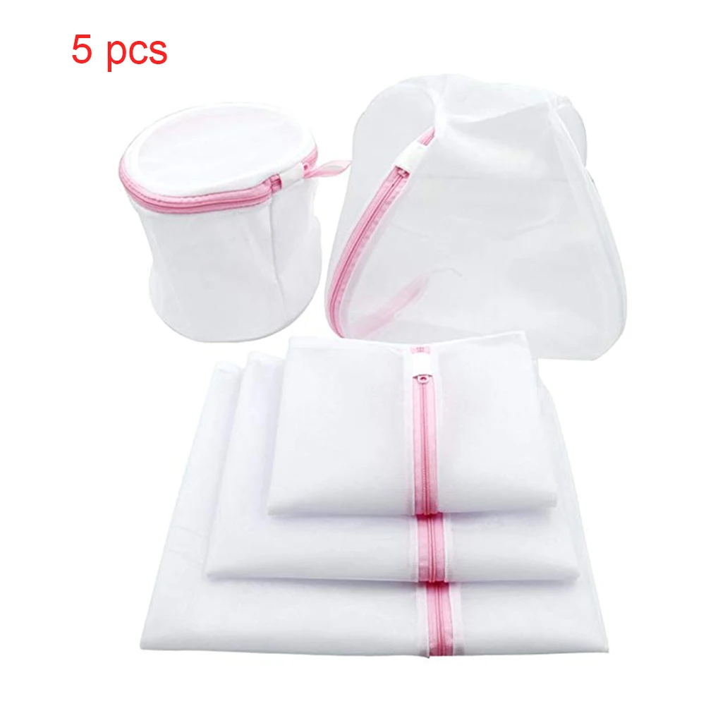 

5pcs/lot Washing Laundry bag Clothing Care Foldable Protection Net Filter Underwear Bra Socks Underwear Washing Machine Clothes