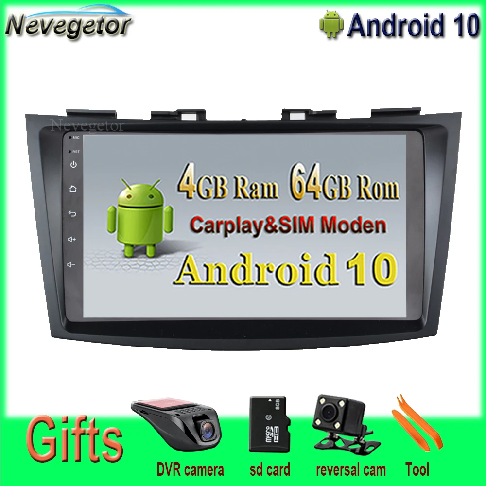 9 ''автомобильный мультимедийный плеер Android 10 для Suzuki Swift 2011 2012 2013 2014 2015 Wifi GPS