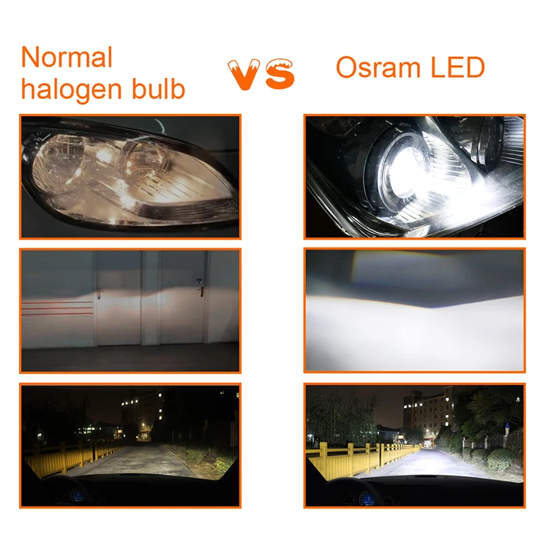 Лампа Ксеноновая Osram + 50% Яркость H11 H9 светодиодный авто передняя противотуманная