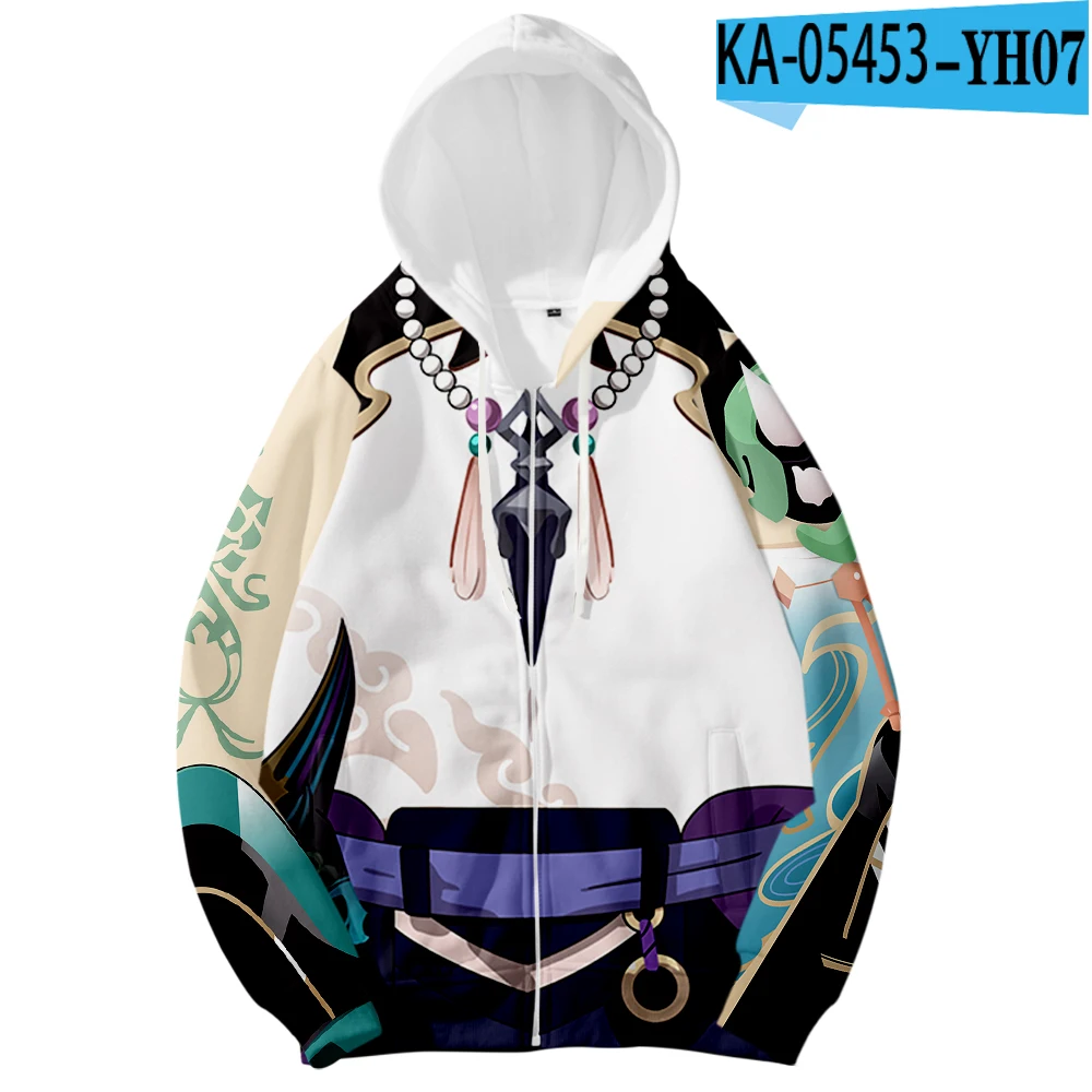 Genshin Impact Zhongli Hu Tao Xiao Cosplay Costume Jacket Hoodies Sweatshirts Girl Boys Zipper Hooded Tracksuit Boys Girls Tops baby hooded shirt