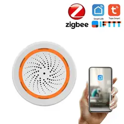 Tuya – sirène intelligente Zigbee NEO, alarme intégrée, fonctionne avec TUYA Smart Zigbee Gateway 