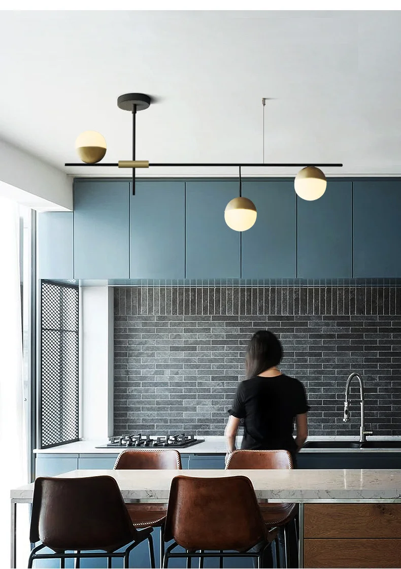 

Modern Glass Ball Led Pendant Lights Magic Bean Pendant Lamp Nordic Bedroom Living Room Restaurant Bar Kitchen Led Hanging Lamp