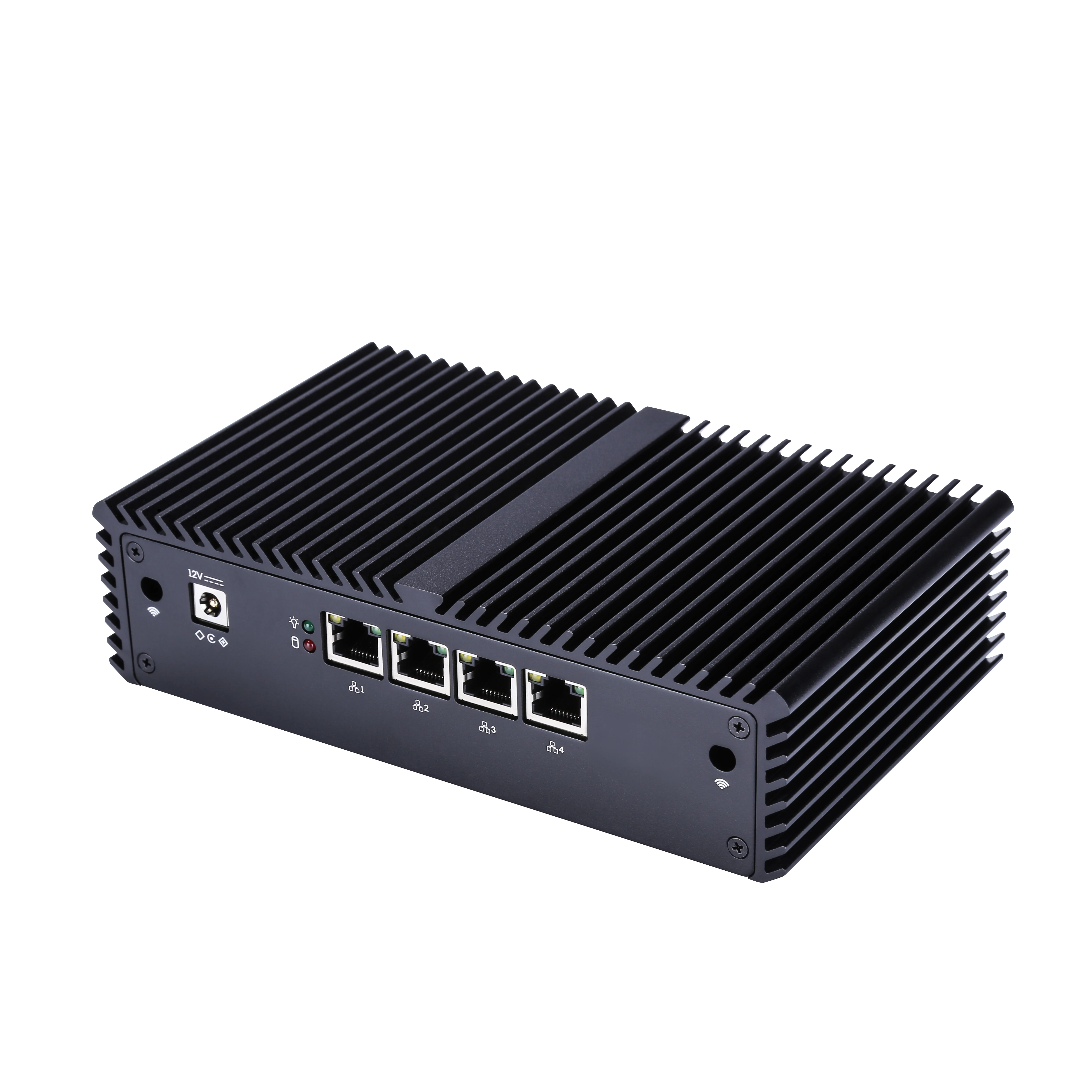 Qotom Mini PC Q300G4 Celeron i3 i5 i7 with 4 Gigabit NIC and Core Support AES-NI Router Firewall Fanless Small Computer Box