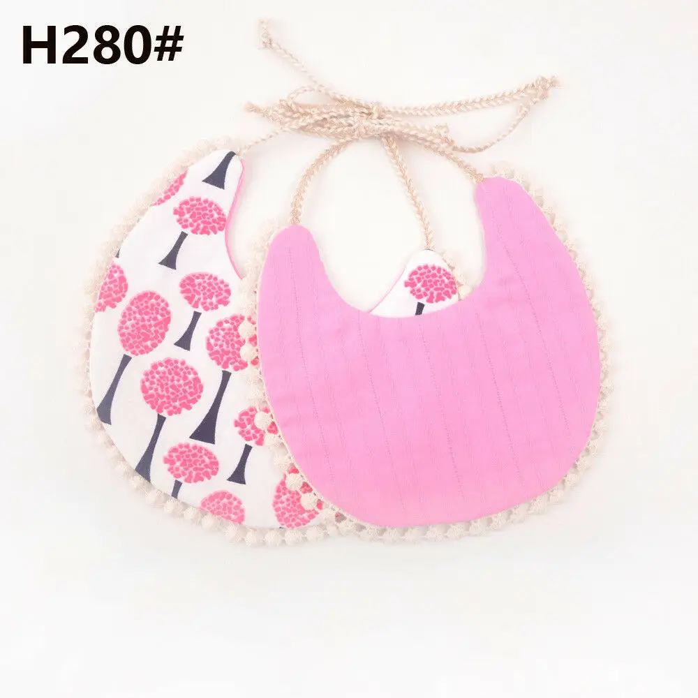H280 Г. слюнявчик для мальчика, для маленьких девочек, для детей ясельного возраста, для обеда, для кормления, с кисточками, двухслойные, хлопок, льняные Слюнявчики, слюнявное полотенце - Цвет: H280