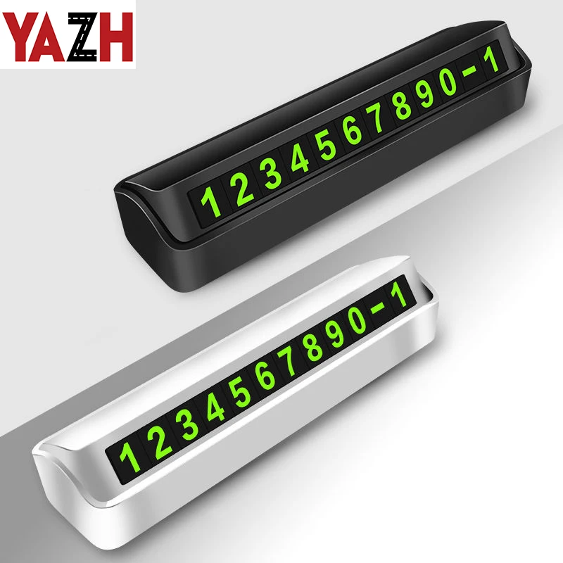 

YAZH Stop sign sun protection high temperature car temporary moving license plate fluorescent 5 group digital phone number plate