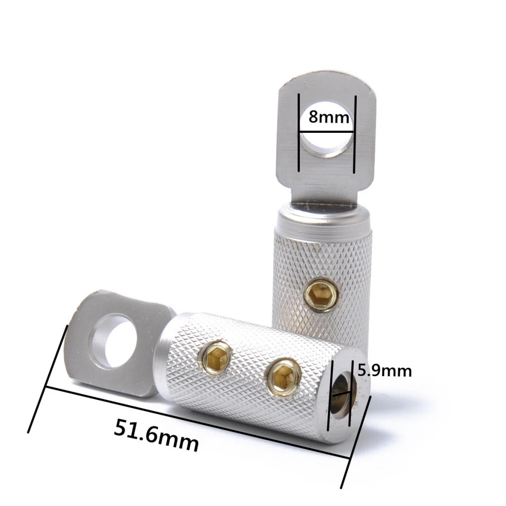 1 Pair 8AWG Audio Speaker Electrical Butt Connector Terminal Wire Connection