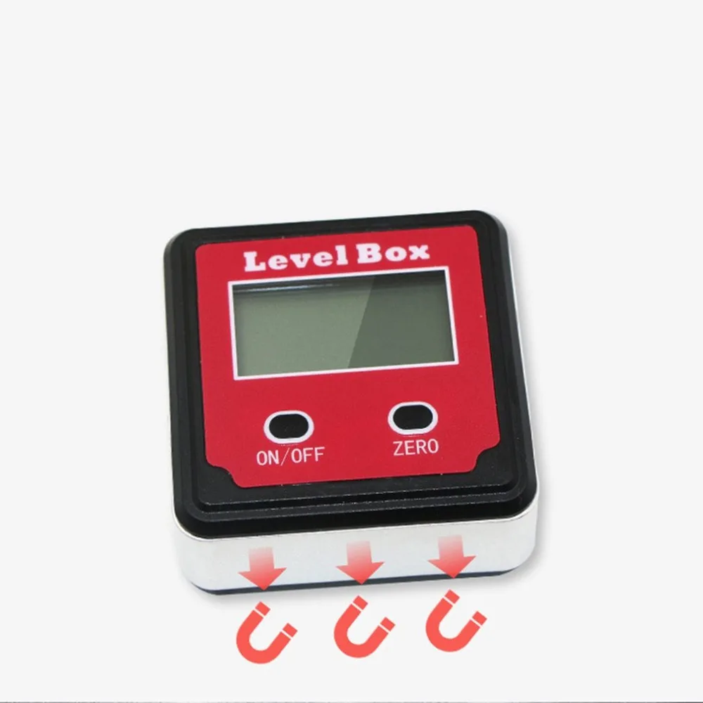 

Portable Red 2 Key Precision Electronic Digital Inclinometer Slope Meter Level Protractor Angle Box Protractor